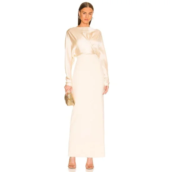 Solace London | Dresses | Solace London Womens Ivory Aurora Maxi Dress Size  6 Nwt | Poshmark